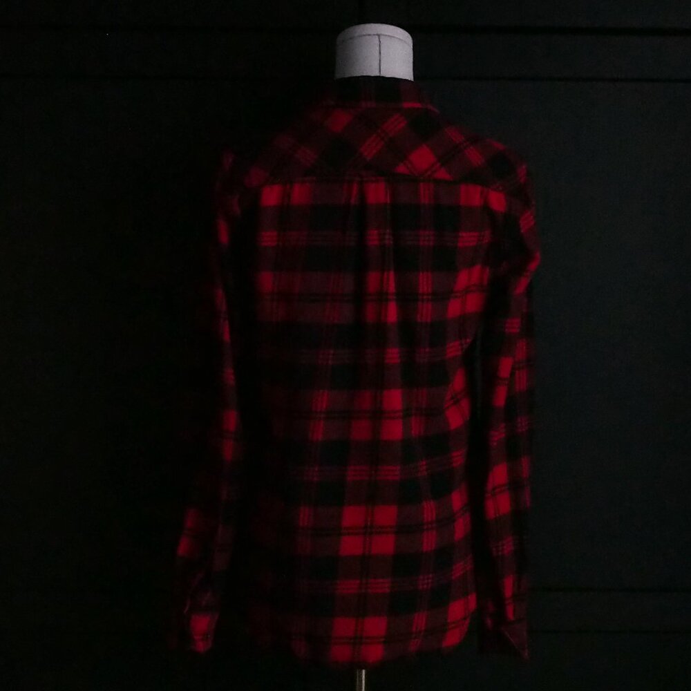 Original Weatherproof Vintage | Plaid Flannel Shirt in Red & Black - Picture 6 of 6